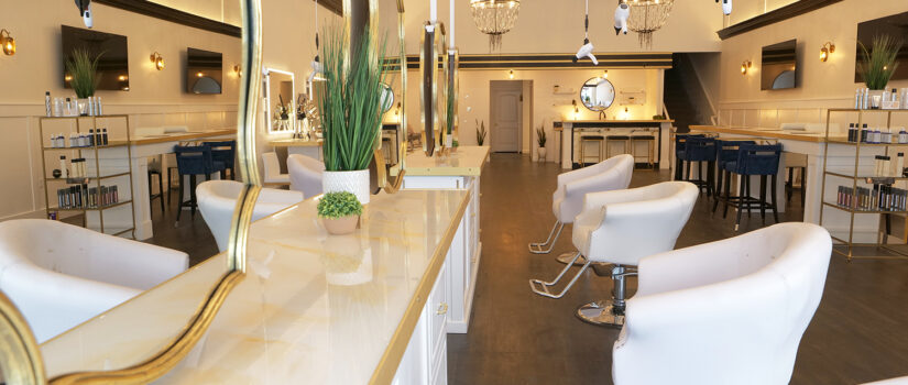 Interior of Dime Glam and Blowdry Bar