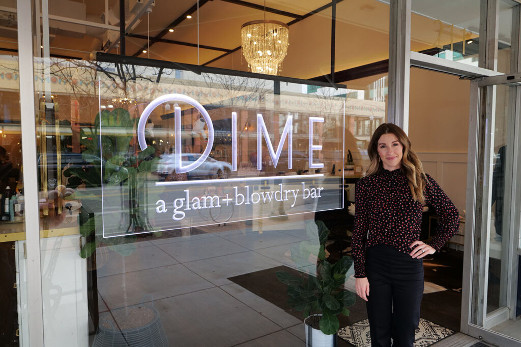 Mackenzie Johnson, owner of Dime Glam and Blowdry Bar