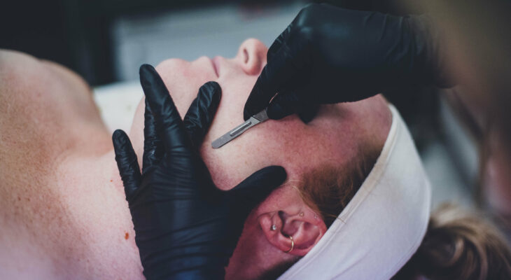 Sweet Cheeks Waxing and Skincare patient receiving facial care