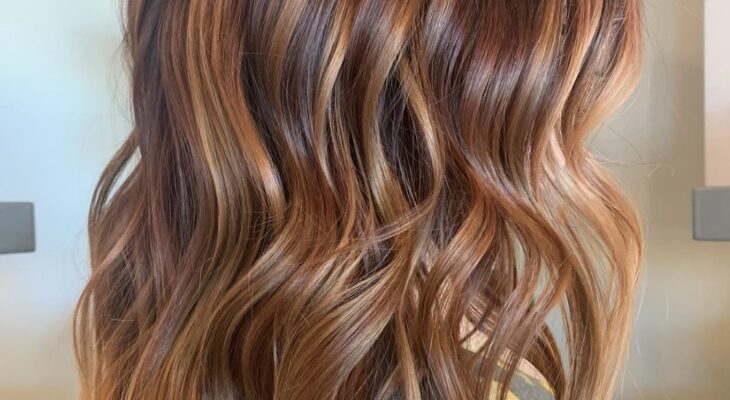 Woman with reddish-brown hair